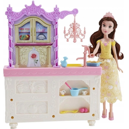 Lalka Księżniczka Bella kuchnia + akcesoria Disney